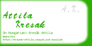 attila kresak business card